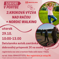 2. Kroková výzva s Dášou “Nad Račou” + nordic walking /29.10.2024/